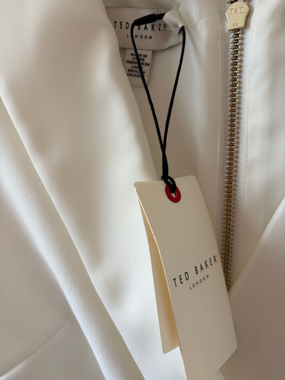 NWT: Ted Baker White Sleeveless Sheath Dress - Picture 3 of 6